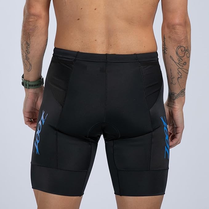 Zoot Men’s Core 7-Inch Tri Shorts, Quick Dry Performance Triathlon Shorts with Cycling Chamois Pad, Pockets & UPF 50+ Fabric