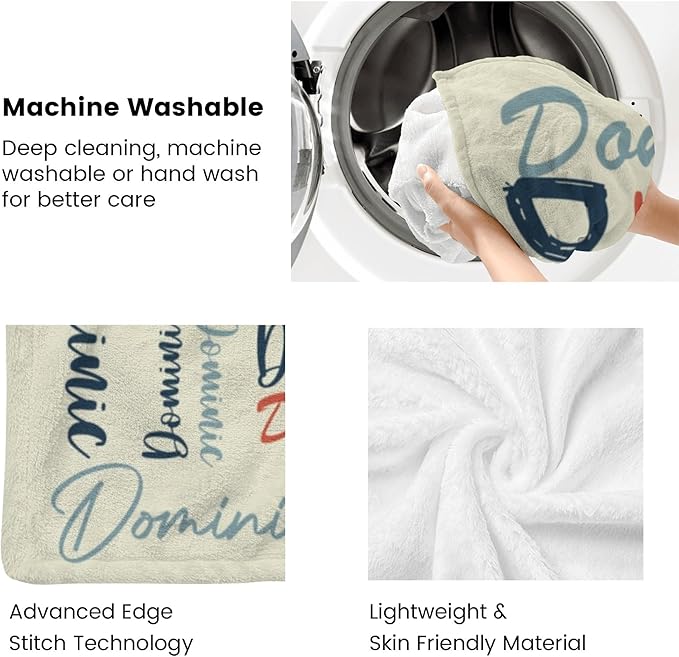 Dr.TOUGH Personalized Name Blanket Personalized Blanket for Adult Kids Flannel Customized Personalized Blankets and Throws