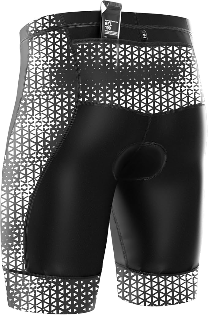 SLS3 Triathlon Shorts - Men's Padded Tri Shorts with 2 Pockets, Medium Compression