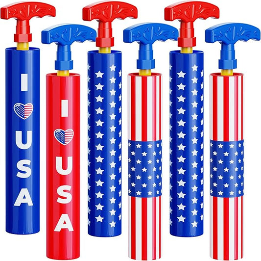 LQYoyz 4th of July Water Gun Independence Day 6 Pack Super Water Soaker Blaster Squirt Guns 40 Ft Water Shooter Swimming Pool Beach Summer Party Water Game Fighting Toys for Kids