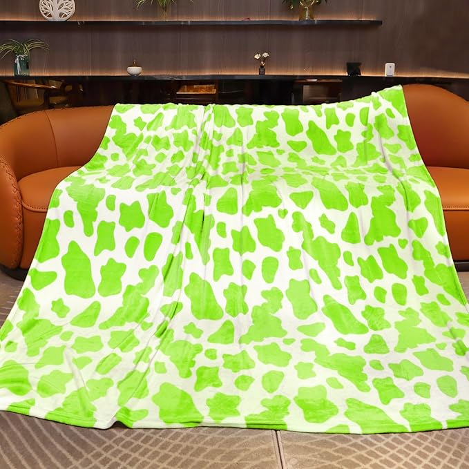 Queen Size Fleece Blanket Lime Green 90"x90" - Extra Large Lightweight Soft Warm Fuzzy Throw for Bed, Couch, Home Decor