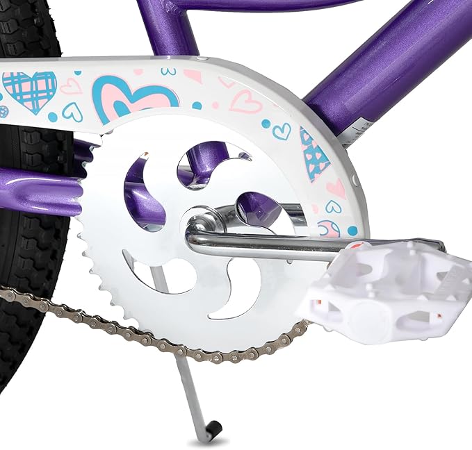 JOYSTAR Angel Girls Bike for Toddlers and Kids Ages 2-13 Years Old, 12 14 16 18 20 Inch Kids Bike with Training Wheels & Basket, 20 24 Inch Girls Bicycle with Handbrake & Kickstand