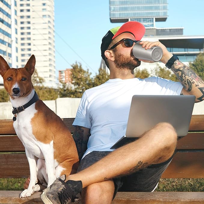 VEGOND 12oz Tumbler Stainless Steel Tumbler bulk Vacuum Insulated Double Wall Travel Tumbler with Lid and Straw Reusable Tumbler, Stainless 1 Pack