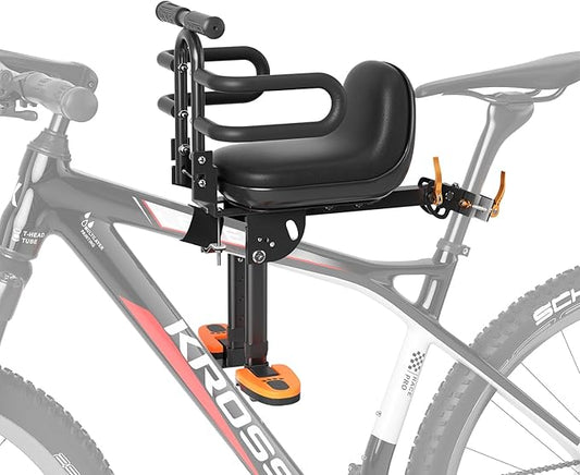 Child Bike Seat, Kids Bike Seat with Guardrail, High Seat Cushion Backrest Mountain Bike Child Bike Seat, Bicycle Child Safety Seat for Children from 1 to 3 Years Old