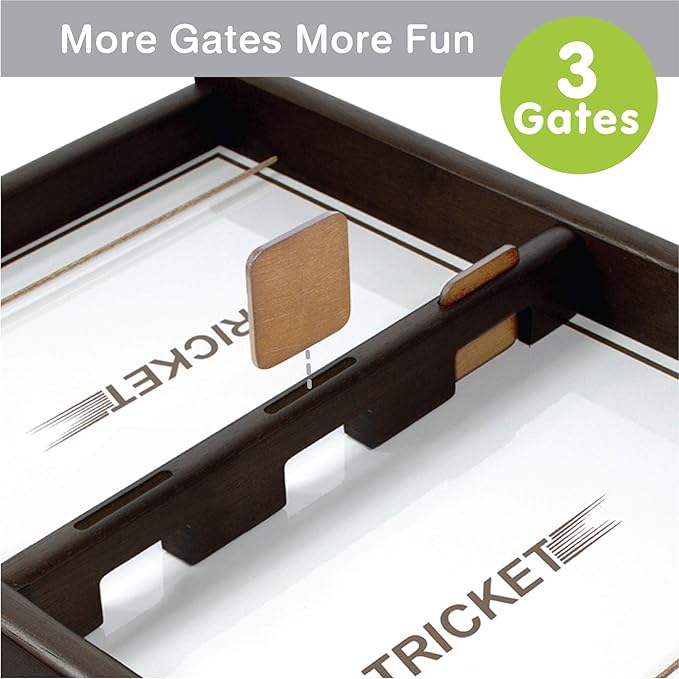 Tricket VS Checkers : Wooden Multi Tabletop Indoor Portable Board Games for Kids and Family