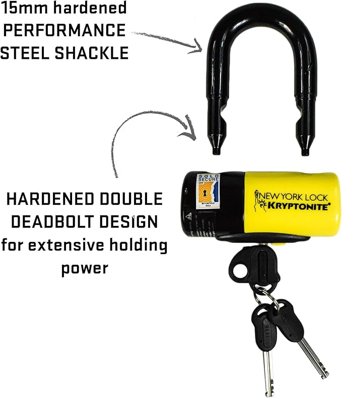 Kryptonite New York Fahgettaboudit Chain 1415 & New York Disc Lock