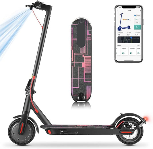 Caroma Electric Scooter,630W Peak Motor,20 MPH Max Speed & 18 Miles Long Range,8.5" Solid Tires,Dual Braking System with Cruise Control,Foldable E-Scooter with Smart APP Lock for Adults and Teens