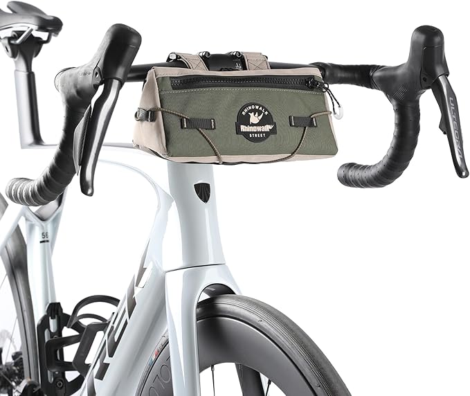 Bike Handlebar Bag Cycling Urban Front Bag 0.9L Rhinowalk Small Handlebar Bag Suitable for Folding Road Mountain Bike (Blue)