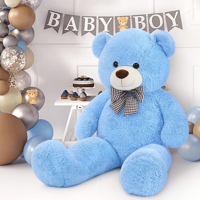 MaoGoLan Large Blue Teddy Bear Jumbo Bear 55 inch Oversize Huge Stuffed Animal for Boys and Girls
