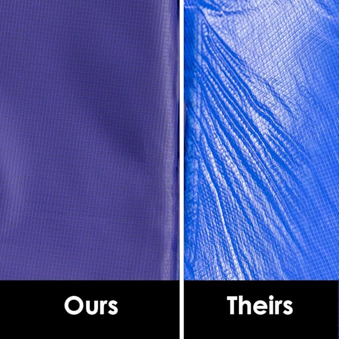 Trampoline Parts CO 8 FT 10 FT 12 FT 14 FT Universal Trampoline Spring Pad Cover Replacement, UV Resistant, Safety Foam Protection, Blue & Black Options, Compatible with Jumpzylla Trampolines