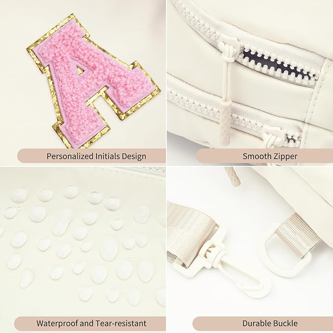 Birthday Gift for 5 6 7 8 9 10 11 12 13 14 15 16 Year Old Girls Fanny Pack Crossbody Bags for Women,Cute Trendy Stuff - Cream,A