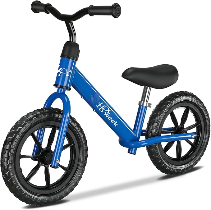 Toddler Balance Bike 12” No Pedal Training Bicycle for Kids 24 Months to 5 Years Tool-Free Adjustments Seat and Handlebar Best Gift for 2 3 4 5 Boys Girls