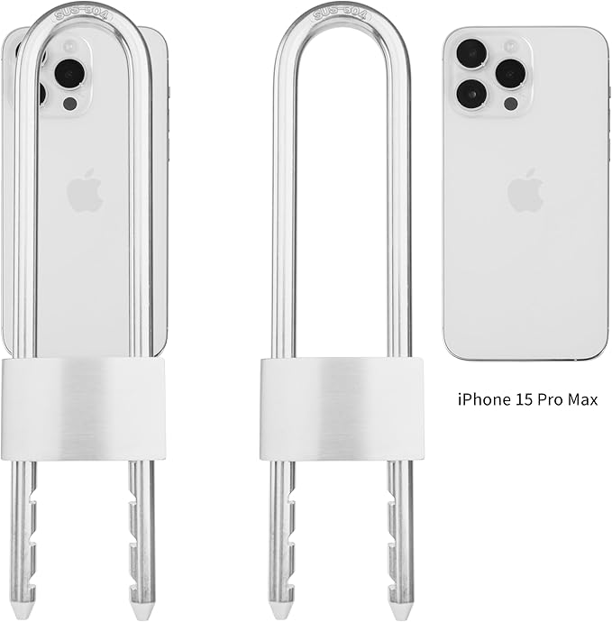 All Weather Stainless Steel 2-Pack Keyed Alike Bike U Locks, Outdoor Pad Locks with 8 Keys, 2.76 in. (70mm) Wide, Adjustabl Shackle Marine Locks for Bike,Boat,Gate,Cabinet,Scooter,etc.