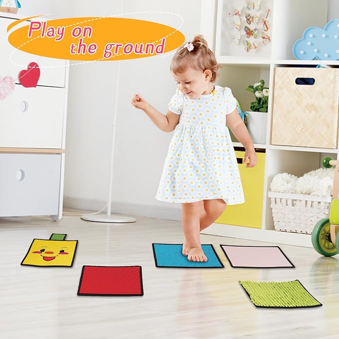 Sensory Wall Panel for Kids, Sensory Toys for Wall ＆ Floor, Sensory Mats for Autistic Children and Toddlers, Wall Busy Board Sensory Room Must Haves (Train)