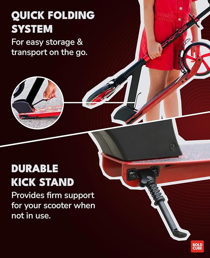 Big 2 Wheeler | Scooter for Kids & Teens Ages 7+ Years | Play & Commute | Front Suspension Fit with 200MM Wheels | Height Adjustable 86 to 111 cm