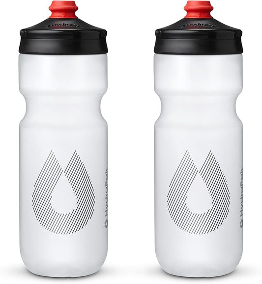 HydraPak Breakaway Surge Lightweight Bike Water Bottle 2-Pack (20oz, 25oz, 30oz) - High Flow, Cycling & Sports Squeeze Bottle