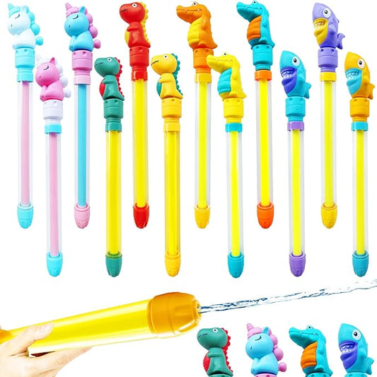 12 Pack 14 Inch Animal Water Guns for Kids,Super Water Soaker Blaster Squirt Guns,Summer Shooter Toys for Swimming Pool,Water Game Fighting Play Toys for Pool Party Beach Games