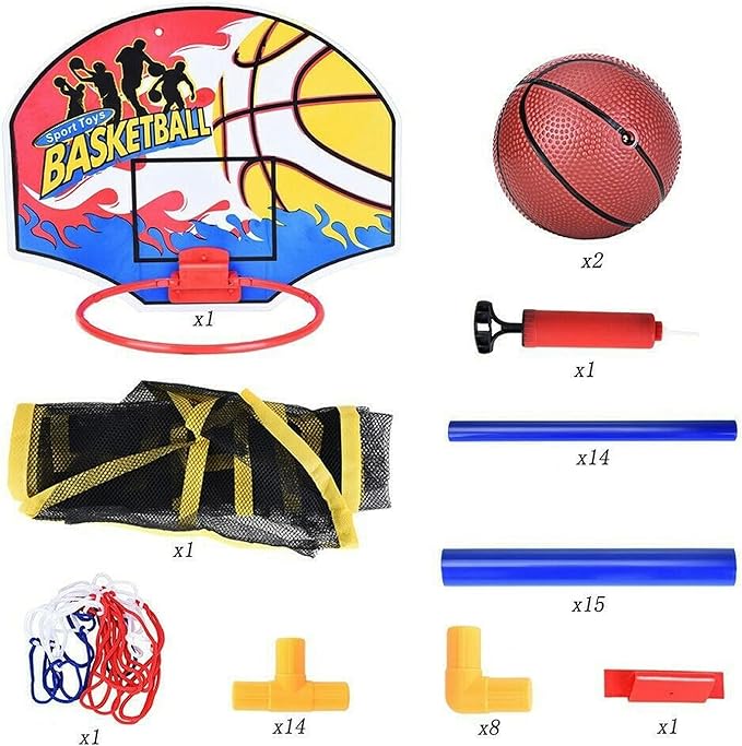 Liberty Imports Kids Arcade Basketball Hoop Shot Game Set - Indoor Sports Shooting System with Mini Hoop, Inflatable Ball and Pump