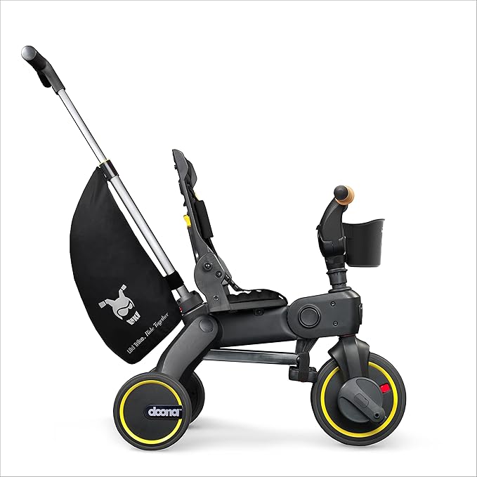 Doona Liki Trike S5, Nitro Black - 5-in-1 Compact, Foldable Tricycle - Suitable for Toddlers 10 to 36 Months