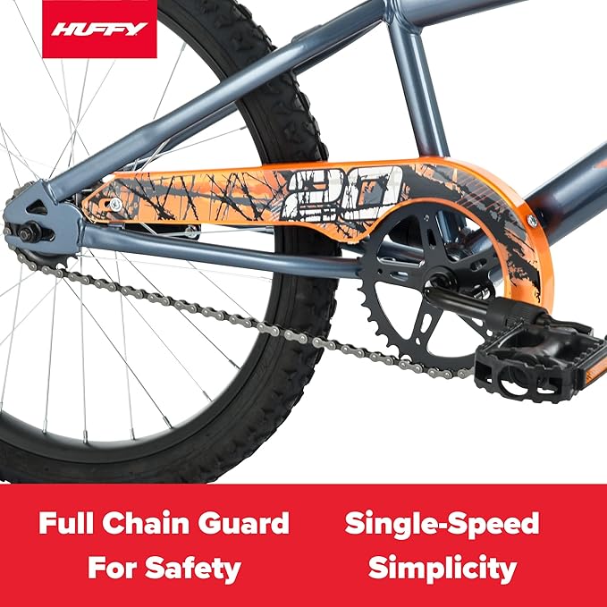 Huffy Upshot 12/16/20 Inch Boys' Bike for Kids, Ages 3+ Years Old, Multiple Color Options, Removable Training Wheels (12" and 16" Only), BMX Design, Designed for Growth, Durable, Easy Assembly