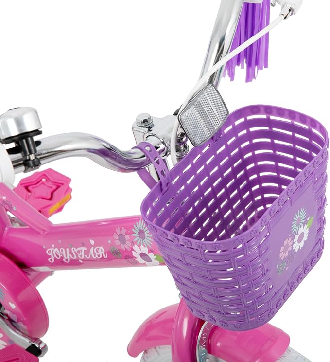 JOYSTAR Little Daisy Kids Bike for Girls Boys Ages 2-7 Years, 12 14 16 Inch Girls Bikes with Doll Bike Seat & Streamers, Boys Bike with Flag & Number Plate, Multiple Colors