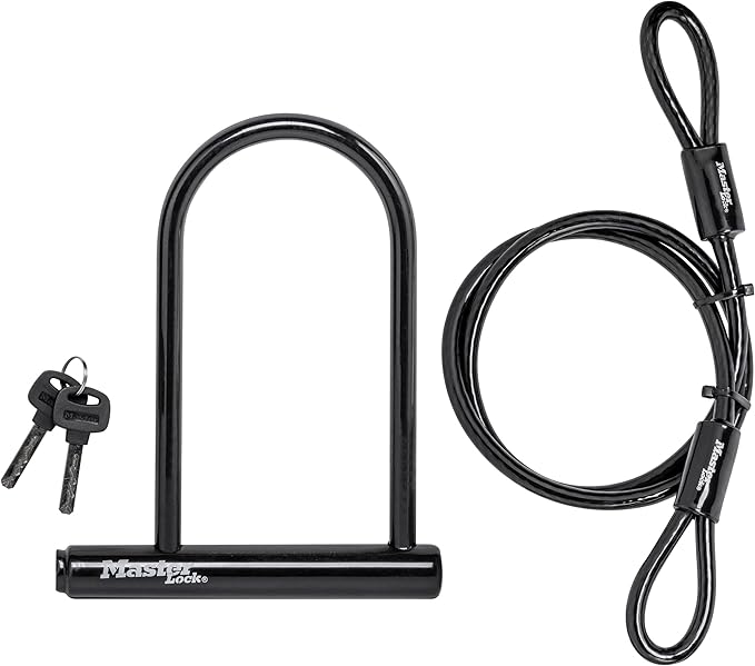 Master Lock 7.25" U Lock with Looped End Cable