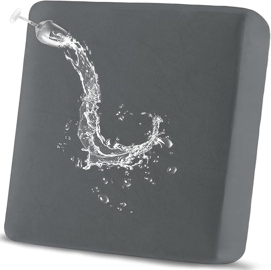 100% Waterproof Couch Cushion Covers, Stretch Sofa Seat Cover, Reversible Furniture Protector Covers for Pets, Washable (Loveseat Cushion, Grey), Medium