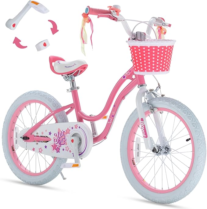 RoyalBaby Girls Bike Classic & EZ Kids Bike, Balance and Pedal Bicycle, 12 14 16 18 20 Inch Toddlers to Big Kids 3-10 Years