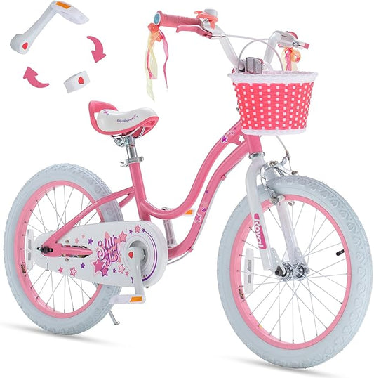 RoyalBaby Girls Bike Classic & EZ Kids Bike, Balance and Pedal Bicycle, 12 14 16 18 20 Inch Toddlers to Big Kids 3-10 Years