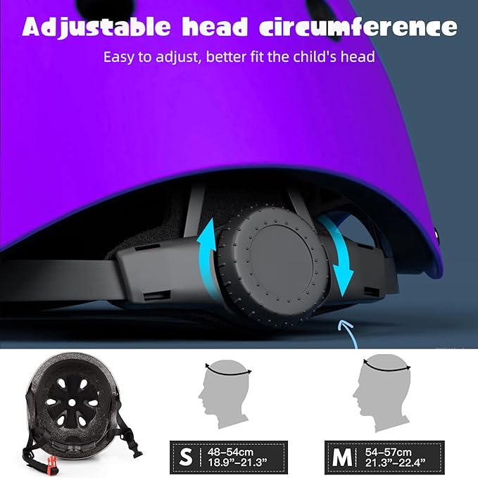 Kids Helmet Set with Knee Pads Elbow Pads Wrist Guards,Adjustable Helmet for Toddler Kids&Youth,3~14yrs Girl Boy Kids Protective Gear Set for Roller Skate Scooter Inline skatings Longboard