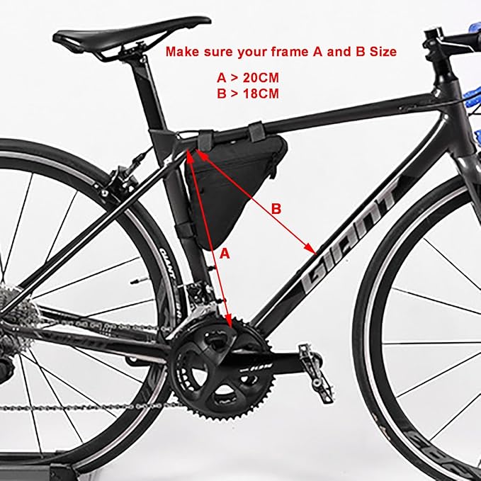 COTOUXKER Bike Frame Bag, Mountain Bike Bag for Road and Mountain Bikes Lightweight Cycling Storage Bags (Small black)