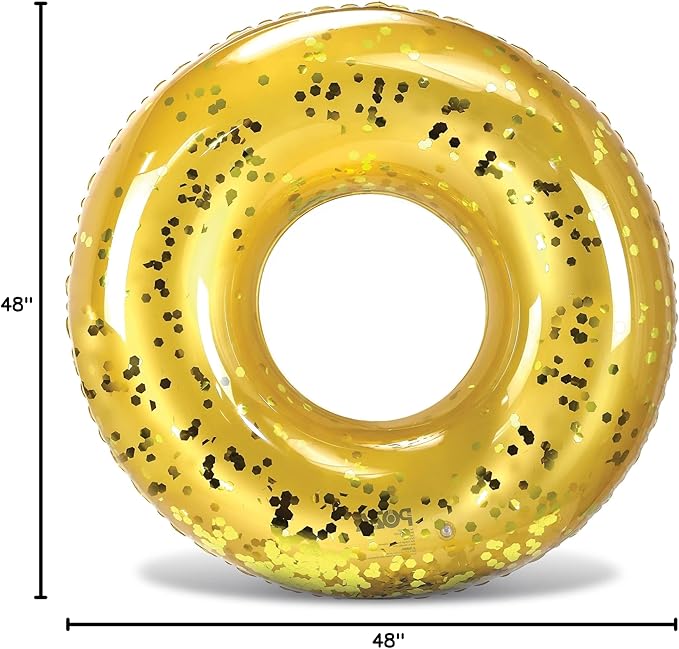 CoTa Global Inflatable Pool Float Tube Confetti Premium Swim Ring Heavy Duty Vinyl Flotation Pool Floats Toy for The Beach, Party, Vacation, UV Resistant - Pool Party