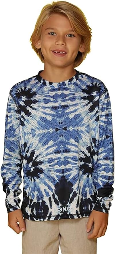 INGEAR Boys' Rash Guard UPF 50+ Swim Shirt - Lightweight, Quick-Dry, Durable Sun Protection for Swimming, Sizes XS-XL