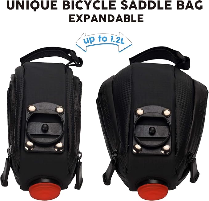 DAWAY Bike Repair Tool Kits - Bicycle Repair Bag & 120 PSI Bike Pump or Saddle Bag Set, with 16 in 1 Bicycle Multitool, Bike Tire Levers Wrench, Portable Patches Fixes - Practical Cycling Accessories