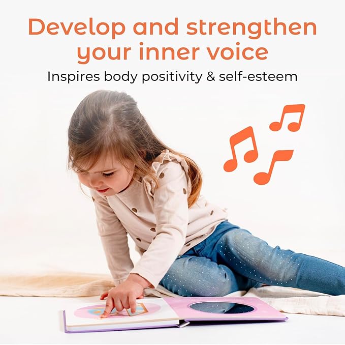 Cali's Books I Love My Body by Mother Moon | Feelings & Emotions Book for Toddlers 1-3 - Musical Books for Kids, Interactive Toddler Sound Book, Talking Learning Music Toys