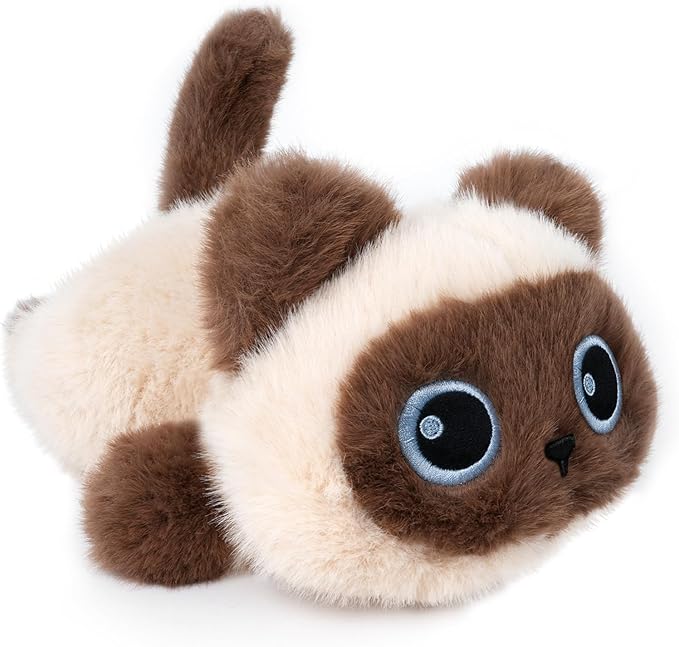 1.9lbs Weighted Stuffed Animals Siamese Cat - Siamese Cat Plush Toy, Cute cat Stuffed Animal Cuddle Plushies Gift for Kids & Adults