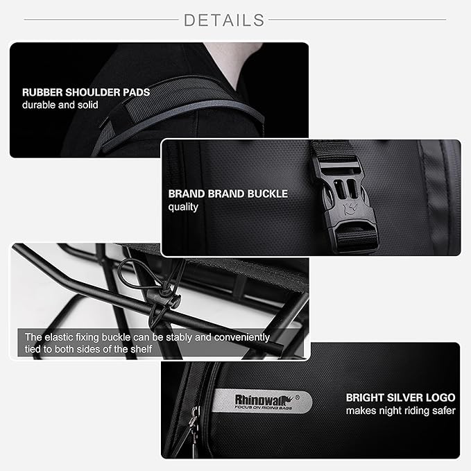 Bike Trunk Bag Bike Pannier Bag Bike Rack Bag Rear Seat Bag Handbag for Bicycle Cargo Rack Saddle Bag Luggage Bag Bicycle Commuter Bag Shoulder Bag
