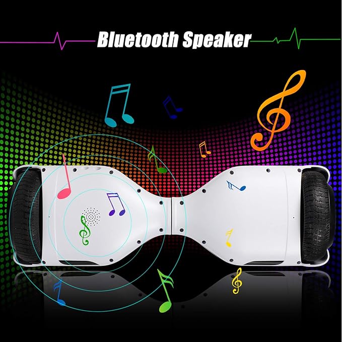 LIEAGLE Hoverboard, 6.5" Self Balancing Scooter Hover Board with Bluetooth Wheels LED Lights for Kids Adults