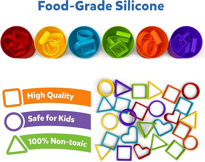 Skillmatics Silicone Rainbow Sorting Game - Learning & Educational Toy, Christmas Fun, Sorting, Counting & Sequencing Skills, Gifts for Toddlers & Preschoolers Ages 3, 4, 5, 6