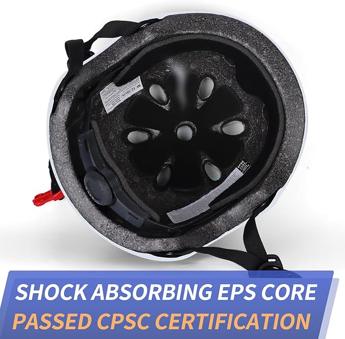 BURSUN Kids Bike Helmet Ventilation & Adjustable Toddler Helmet for Ages 2-14 Kids Boys Girls Multi-Sport Helmet for Skateboard Roller Skateing Bicycle Scooter blance Bike