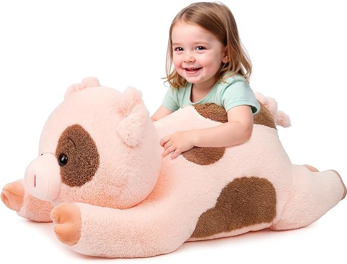 Pig Stuffed Animal, Giant 31.5" Stuffed Piggy, Large Soft Plush Pig Toy Birthday Holiday Party Gifts for Kids Girls Boys