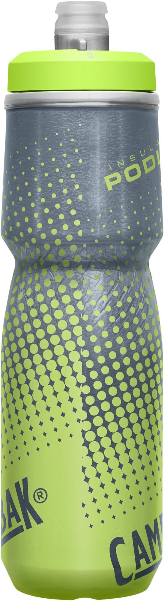 CamelBak Podium Chill Bike Insulated Squeeze Water Bottle Yellow Dot, 24oz