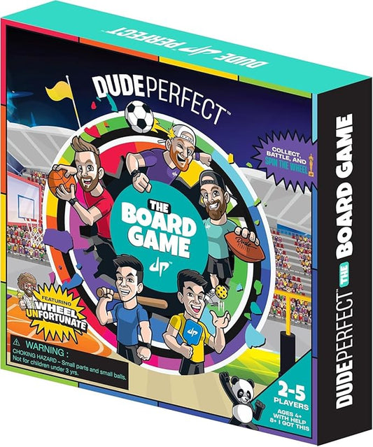 Dude Perfect Board Game, 2-5 Player Challenging and Competitive Family Board Games, Ideal Sports Board Games for Family Game Night, Ages 4 and Above