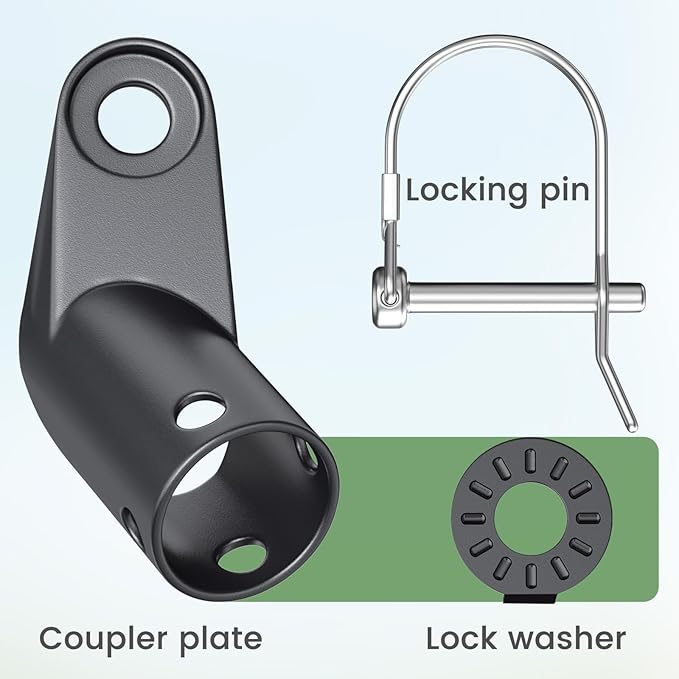 Bike Trailer Hitch, Soliwo Bicycle Trailer Hitch Coupler for Schwinn, Instep Bike Trailer, Bike Trailer Adapter Attachment for Kids, Pet Bicyle, Cargo Bike Trailer, etc