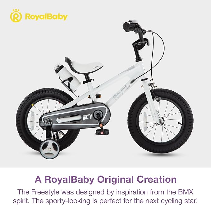 RoyalBaby Kids Bike EZ Balance to Pedal Dual Handbrake Toddlers Boys Girls Bicycle 12-20 Inch for Age 3-10 Years