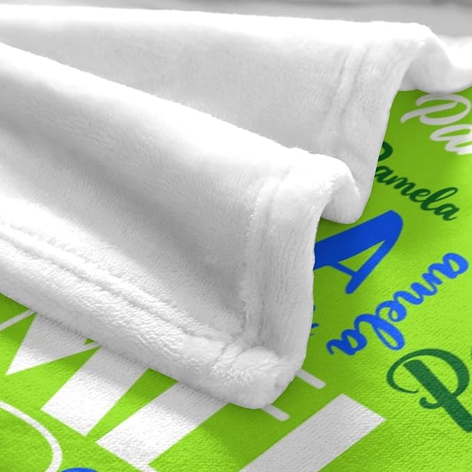 Name Blanket Personalized Blanket for Adult Kids Flannel Customize Throw Blanket Custom (Color 23, 50 x 60 Inches)
