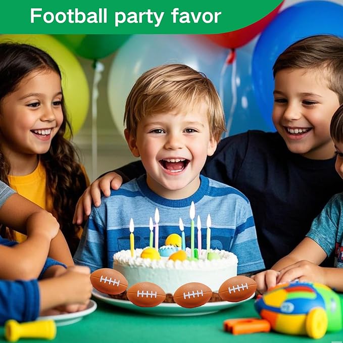 ALISSAR 20-Pack 3.4" Mini Football Stress Balls, Mini Foam Footballs for Football Party Superbowl Decoration, School Carnival Reward Gift