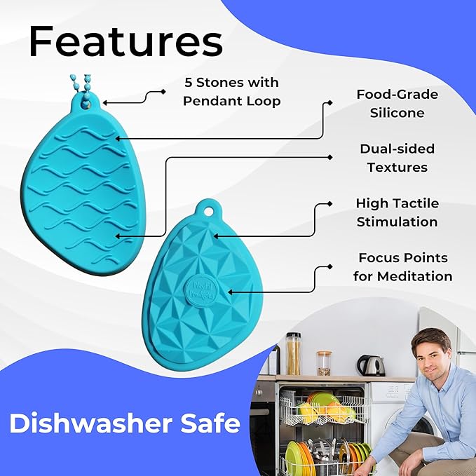 9 Sensory Stone Fidget Toys + Calm Down Corner Supplies, Sensory Toys for Kids with Autism Sensory Products, Fidgets for Classroom, Calming Corner Classroom