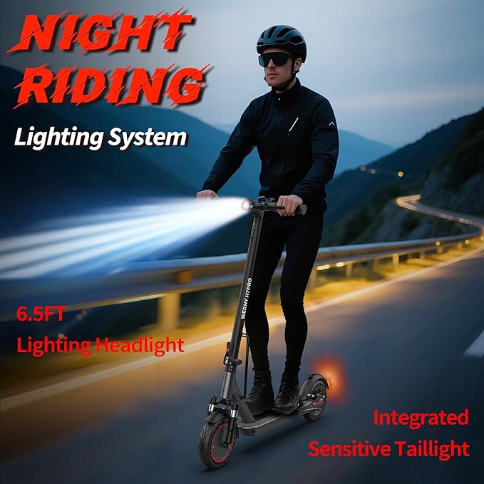 WERHY Electric Scooter, 350W/500W Motor, Top Speed 19/22 mph, Max 16/23/25/28Miles Ranges, Foldable E Scooter for Adults