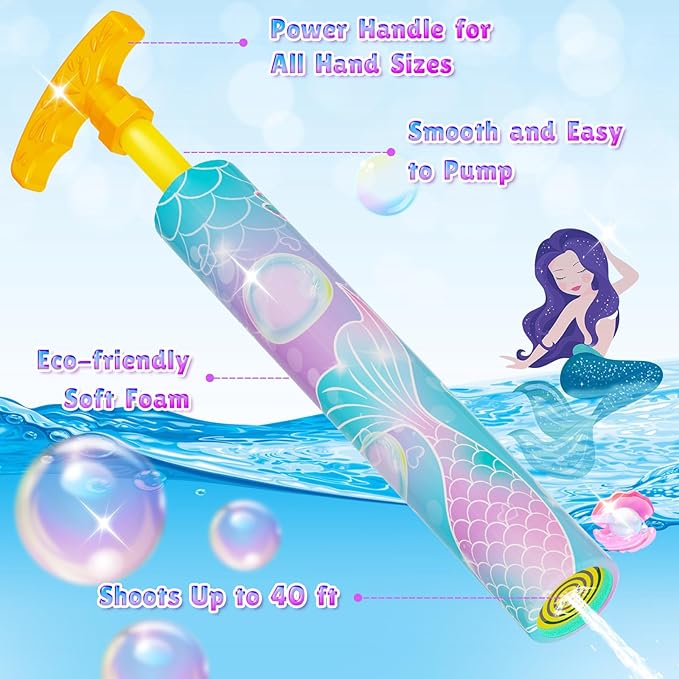 LQYoyz Water Gun 6 Pack Cute Super Water Soaker Blaster Squirt Guns 40 Ft Water Shooter Swimming Pool Beach Summer Party Outdoor Water Game Fighting Toys for Kids Girls